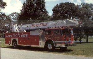 Thomaston GA Fire Turck Engine c1980s-90s Postcard