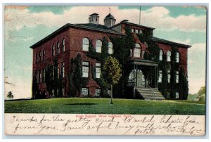 1907 High School West Hartford Connecticut CT Unionville CT Posted Postcard