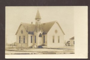 RPPC TRENTON NEBRASKA METHODIST EPISCOPAL CHURCH OLD REAL PHOTO POSTCARD