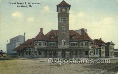 Grand Trunk RR Station, Portland, ME ,Maine, USA Train Railroad Station Depot...