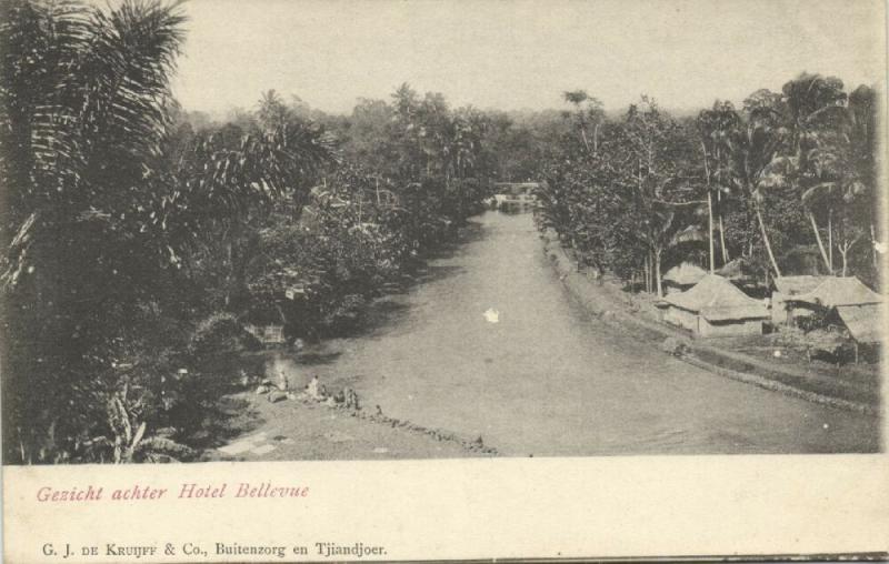 indonesia, JAVA BUITENZORG, View behind Hotel Bellevue (1899)