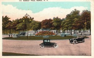 Vintage Postcard 1929 Soldier's Place Roadway Landscape Buffalo New York NY