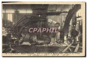 Postcard Old Industry Factories Schneider Halle forging power hammer