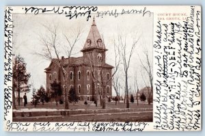 Ida Grove Iowa IA Postcard Court House Exterior Building c1906 Vintage Antique