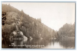 c1915 Lake Scene Near Sunnyside Franklin County McColloms NY RPPC Photo Postcard 