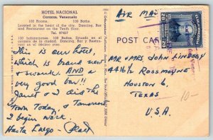 Caracas  Venezuela  Hotel Nacional Postcard