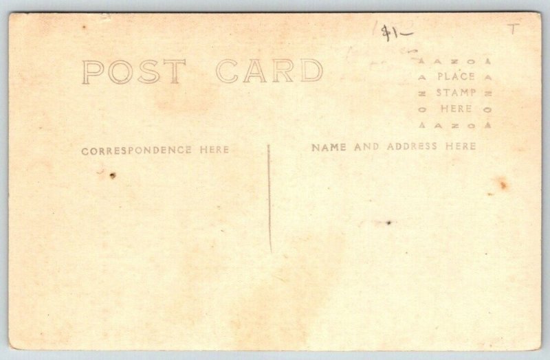 RPPC  Mother & Son on Porch  Pocket Watch  c1910   Postcard