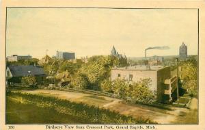 Birdseye View Crescent Park C-1910 Grand Rapids Michigan postcard 10284