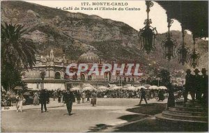 Old Postcard Monte Carlo Le Cafe de Paris and Casino Entrance