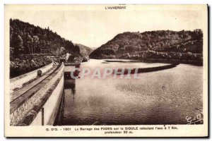 Old Postcard Electricity Dam Fades on Sioul