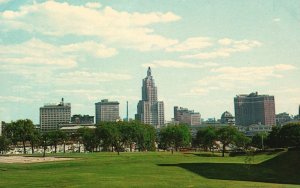 Vintage Postcard Capital City In Skyline View Providence Rhode Island LK Color