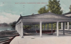 CHICAGO, Illinois, PU-1910; Boat Landing, Washington Park