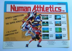 Numan Athletics Arcade FLYER Original 1993 Video Game Paper Art Vintage Retro