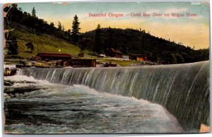 Postcard OR Central Point - Gold Ray Dam on Rogue River