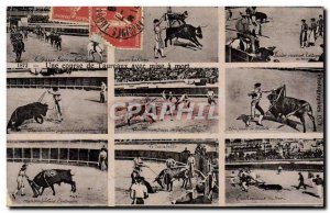Old Postcard Corrida Bullfight with putting to death