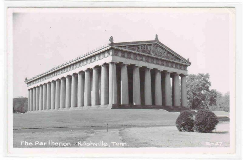 The Parthenon Nashville Tennessee 1950s RPPC Real Photo postcard