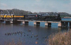 Florida Sanford Family Lines' Seaboard Coast Line #614 Crossing St Johns...