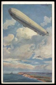 Germany WWI Zeppelin Patriotic PC  Luftflotten Verein 79915