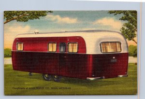 J93/ Alma Michigan Postcard Linen Alma Camping Trailer Company 25