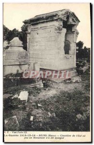 Old Postcard Militaria Reims Cemetery East