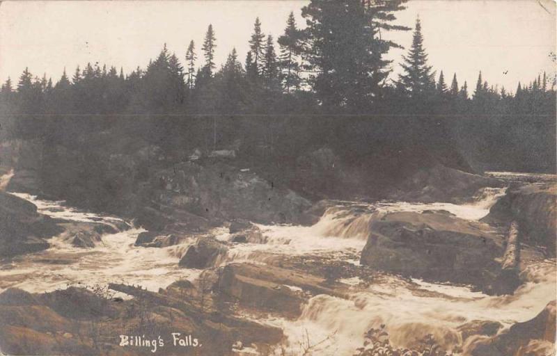 Billings Fall Maine Birches Doane Cancel Real Photo Postcard J50795