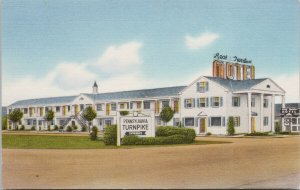 Somerset PA Roof Garden Motel Unused Blue Arrow Specialty Linen Postcard G97