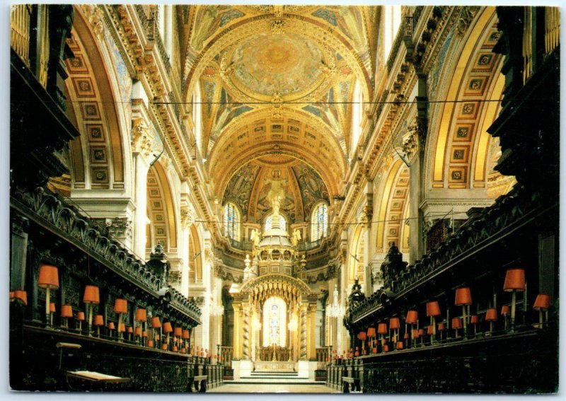 Postcard - The High Altar and Choir, St. Paul's Cathedral - London, England 