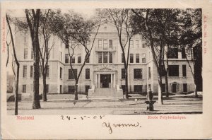 Ecole Polytechnique Montreal QC Quebec School c1905 M.I. Co Postcard H12a *as is