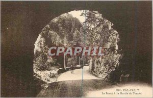 Old Postcard Arly Valley Road to the exit of the Tunnel