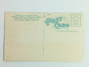 Vintage Postcard Weller Art Pottery National Highway Route 40 Zanesville Ohio OH