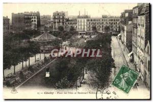 Old Postcard Clichy Place des Fetes and National Boulevard Panorama