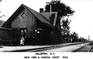 New York & Harlem Depot Printed Photo Millerton , New York