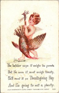 Thanksgiving Young Boy With Turkey