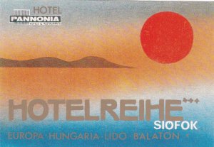 Hungary Siofok Hotels Pannonia Vintage Luggage Label sk3804