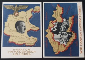 GERMANY THIRD 3rd REICH ORIGINAL PROPAGANDA CARDS FUHRER ADOLF HITLER LIBERATOR
