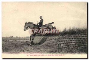 Old Postcard Horse Riding Equestrian Saumur Saut du Breil Wall