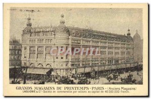 Postcard Old Publicity Department Stores Printemps Paris