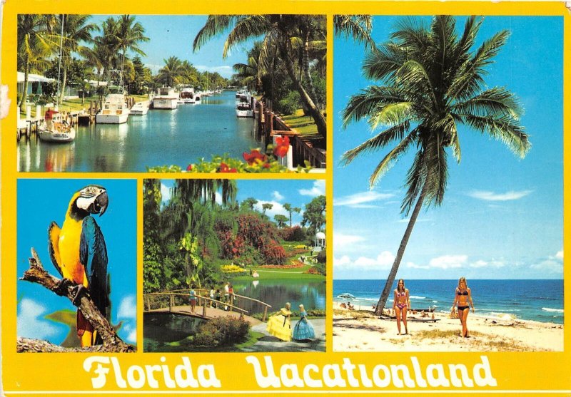 US15 USA FL Florida Vacationland 1986 yacht in chanel