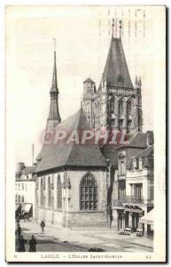 Old Postcard Laigle The Church of St. Martin