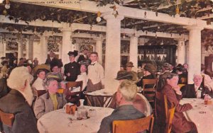 Naples California Pompeiian Cafe Patrons Dining in Restaurant Postcard U2149