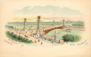 Postcard Exposition Universelle 1900 Pont Alexandre III Paris France