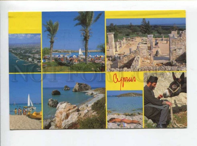 422077 Cyprus to GERMANY 1992 year collage photo RPPC