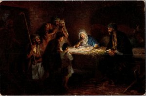 The Nativity, Holy Scripture Robert Leinweber Postcard J49