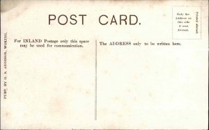 Woking Surrey Little Girl Stick Fishing The Canal Vintage Postcard