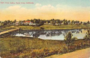 SANTA CRUZ CA~TWIN LAKES-CARDINELL-VINCENT-ROAD THOUSAND WONDERS POSTCARD 1906