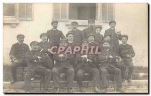 PHOTO CARD Army Soldiers Hospital survivors in front of Salonika in 1917