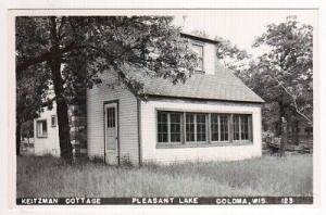 Keitzman Cottage Pleasant Lake Coloma Wisconsin 1950s RPPC real photo postcard