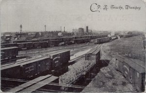 CPR Railway Tracks Winnipeg MB Manitoba Canadian Pacific Macfarlane Postcard E94