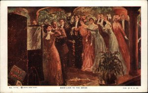 Alfred James Dewey Wedding Bridal Entourage Fine Art c1910 Vintage Postcard