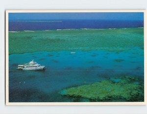 Postcard M.V. Quicksilver High Speed Catamaran at St. Crispin Reef, Australia